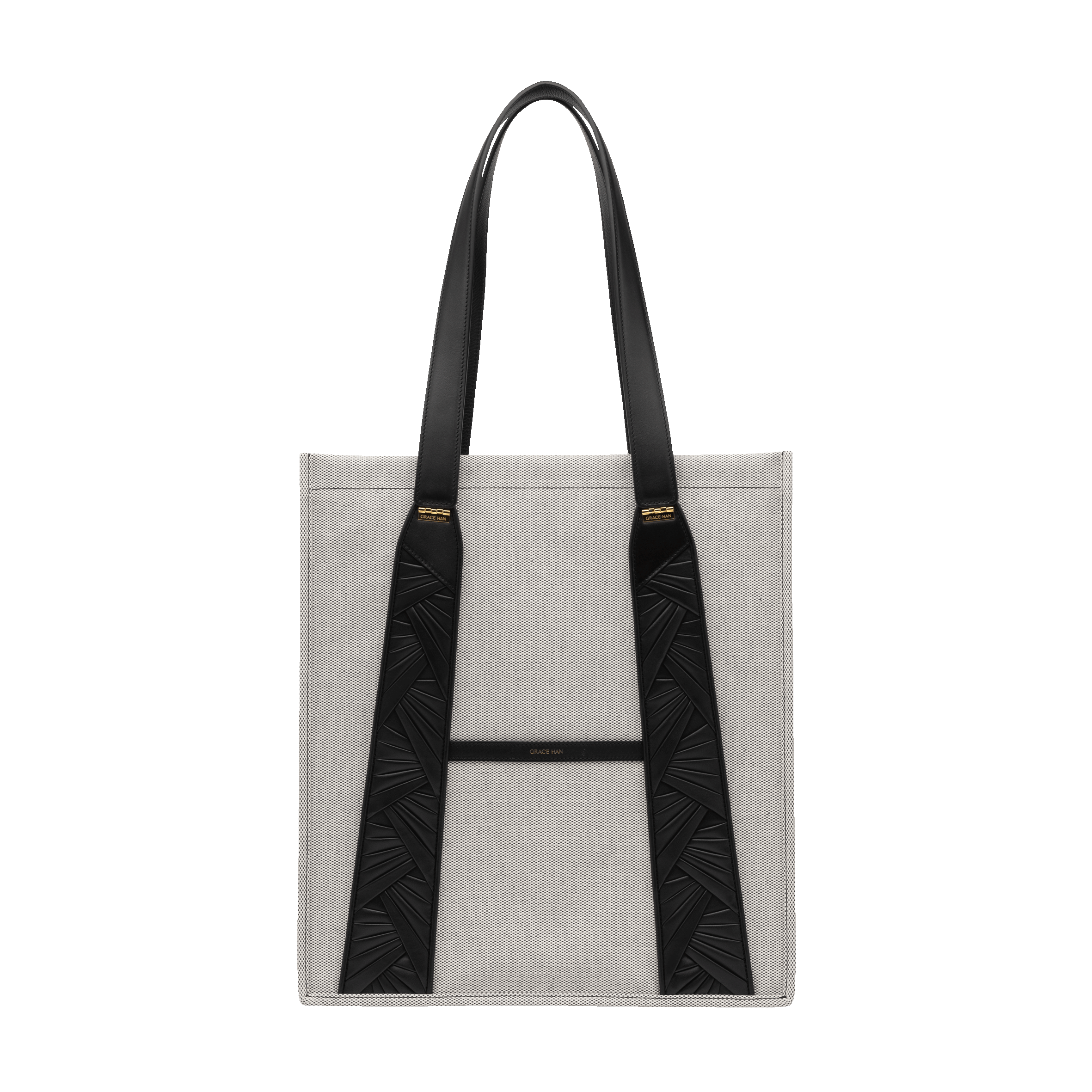 Bl Largecanvastotebagblack Front