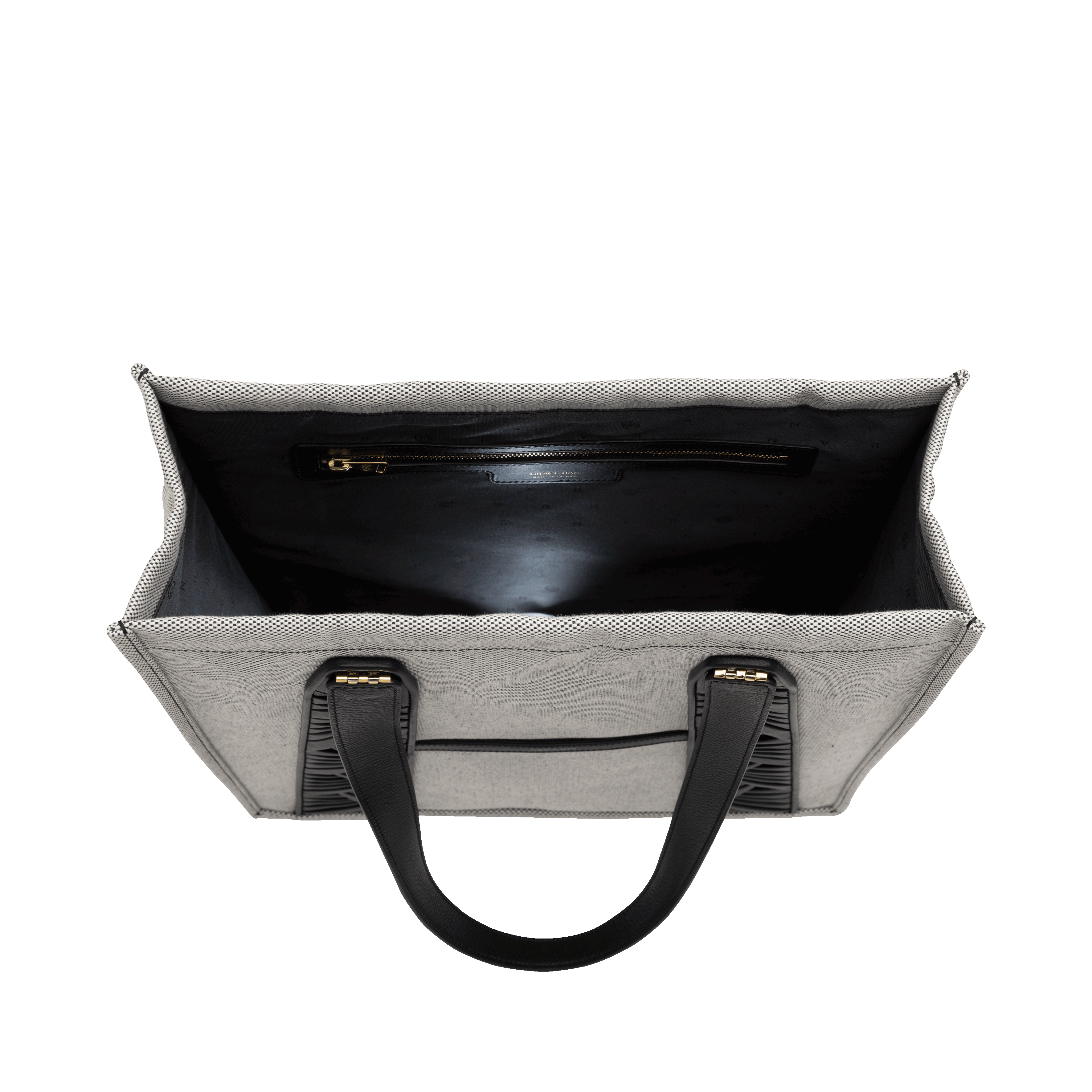 Bl Largecanvastotebagblack Open