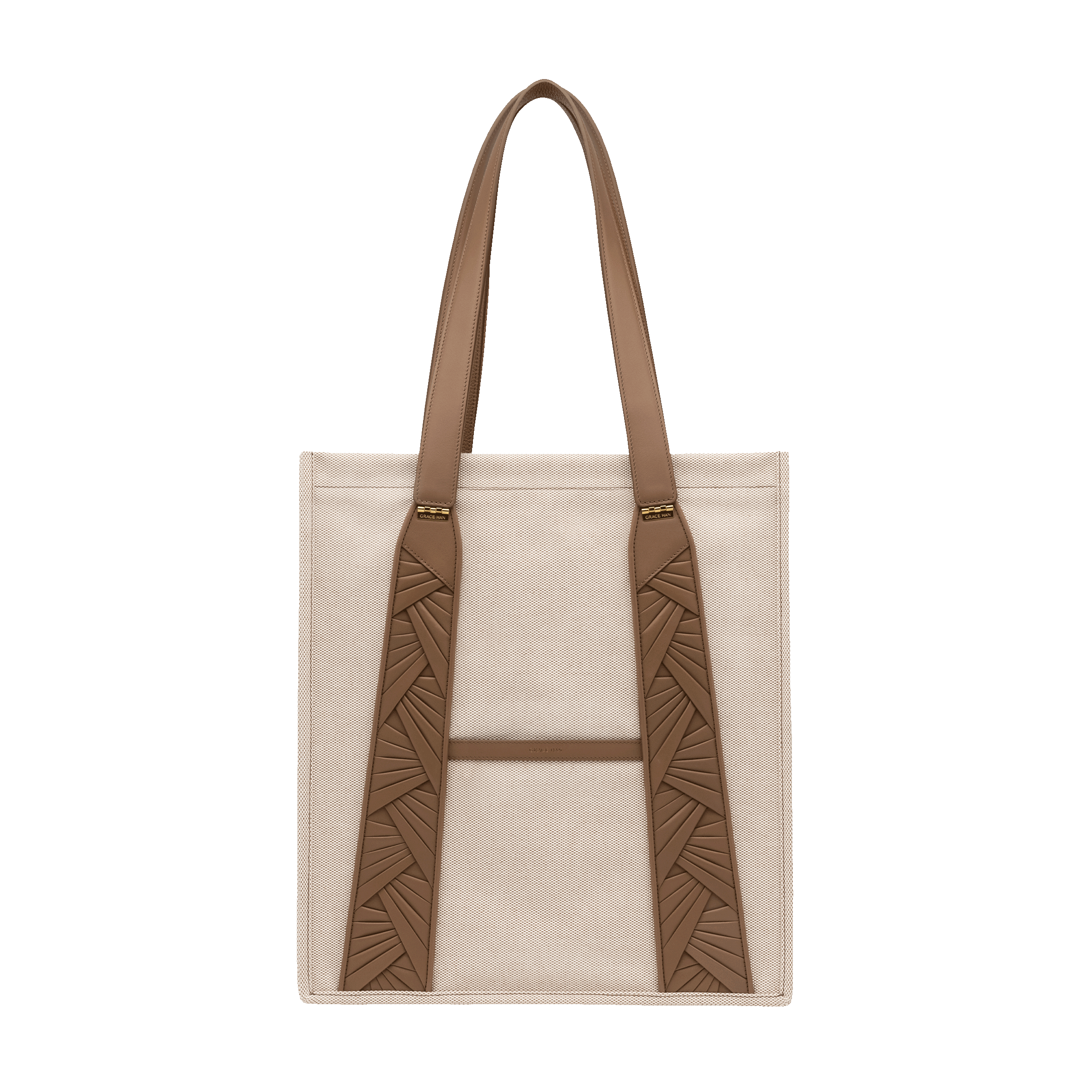 Bl Largecanvastotebagsmokebrown Front