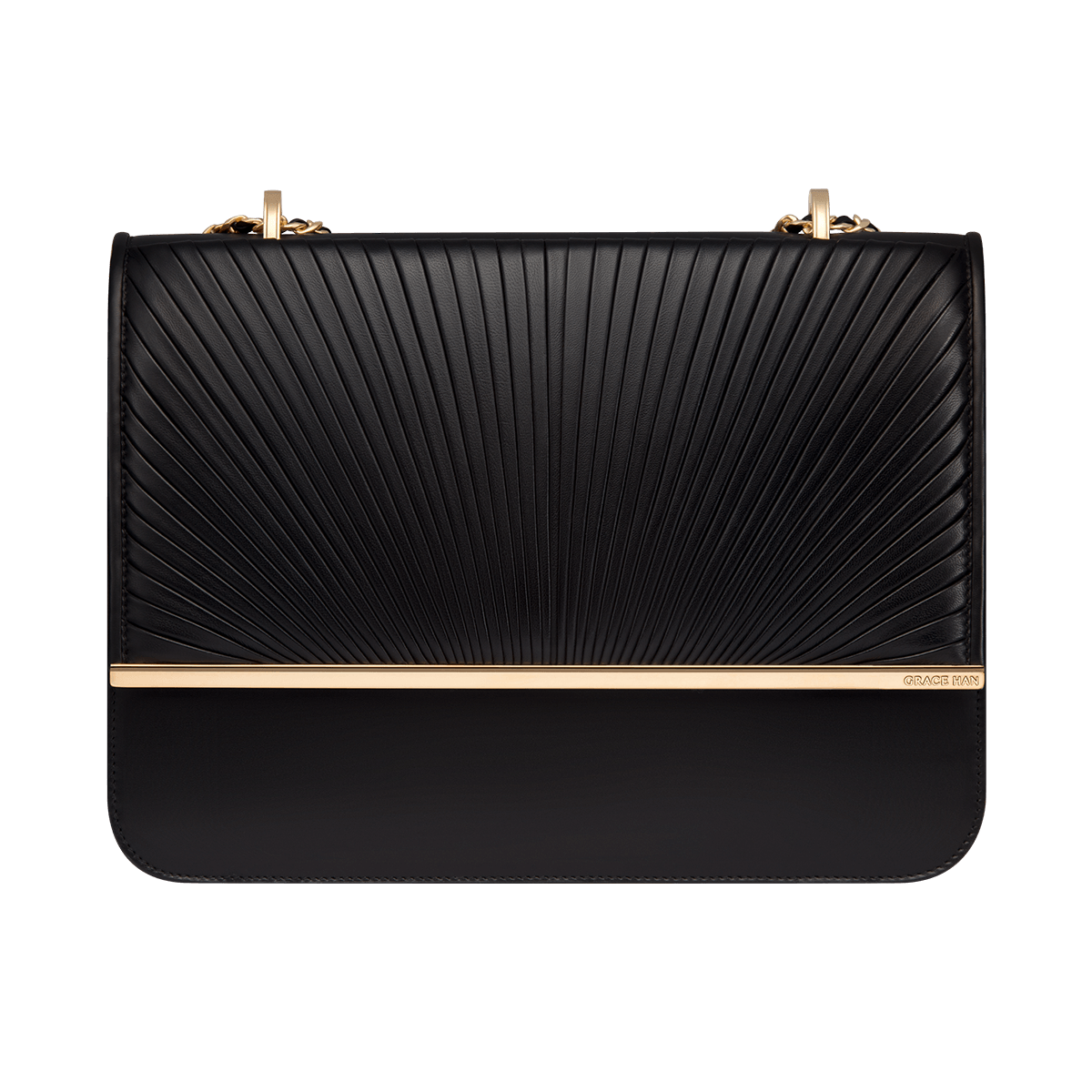 Grace Han Ballet Lesson Large Chain Bag in Black