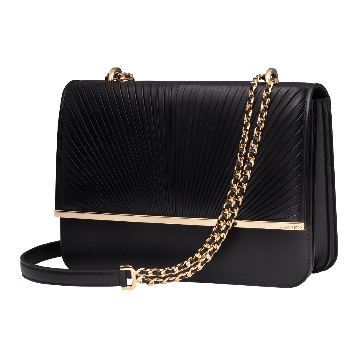 Gh18 Ballet Lesson L Chain Bag Black Slant