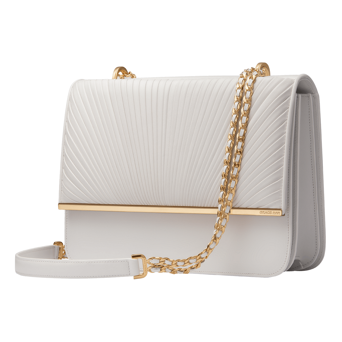 Grace Han Ballet Lesson Large Chain Bag in White