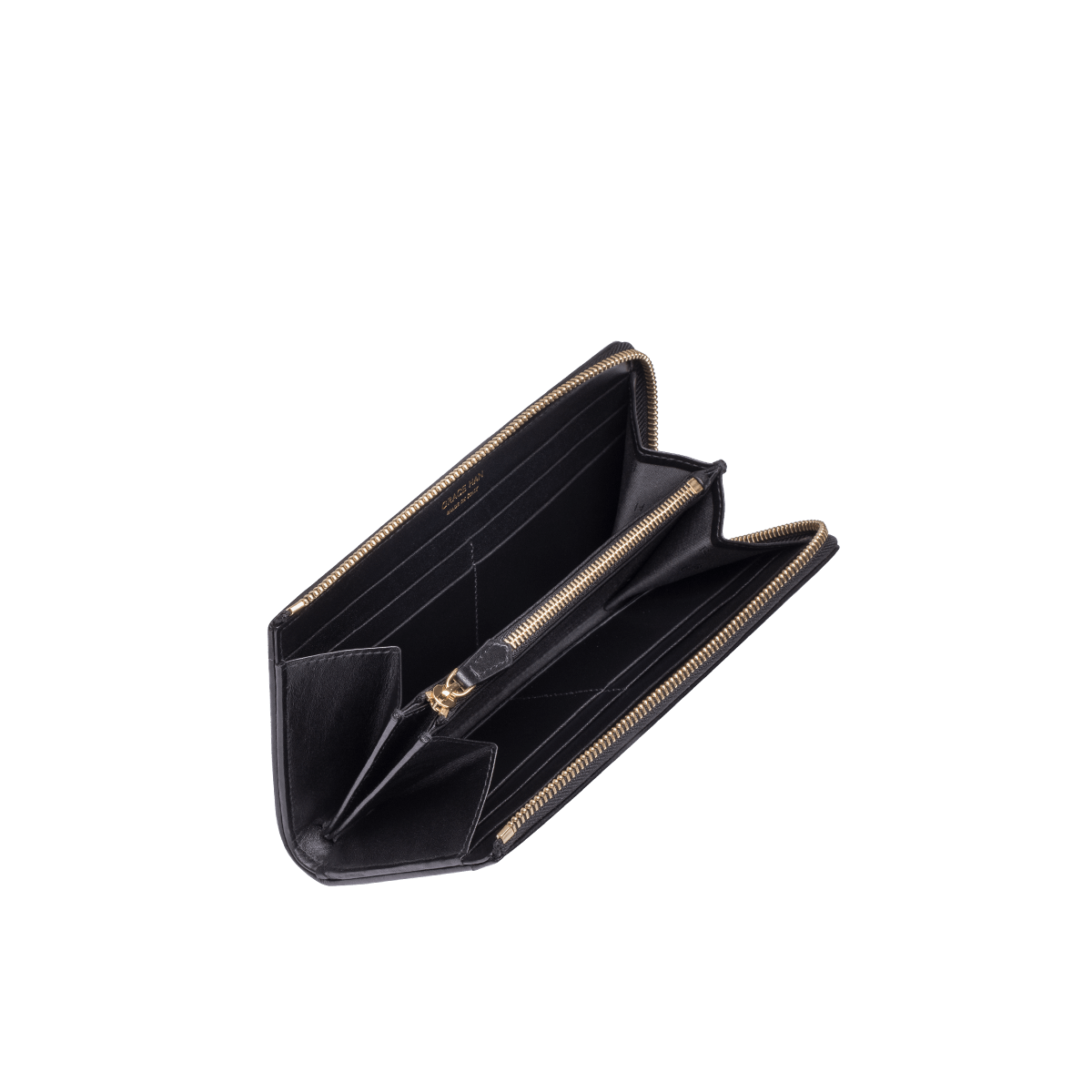Grace Han Ballet Twirl Long Zip Wallet in Black