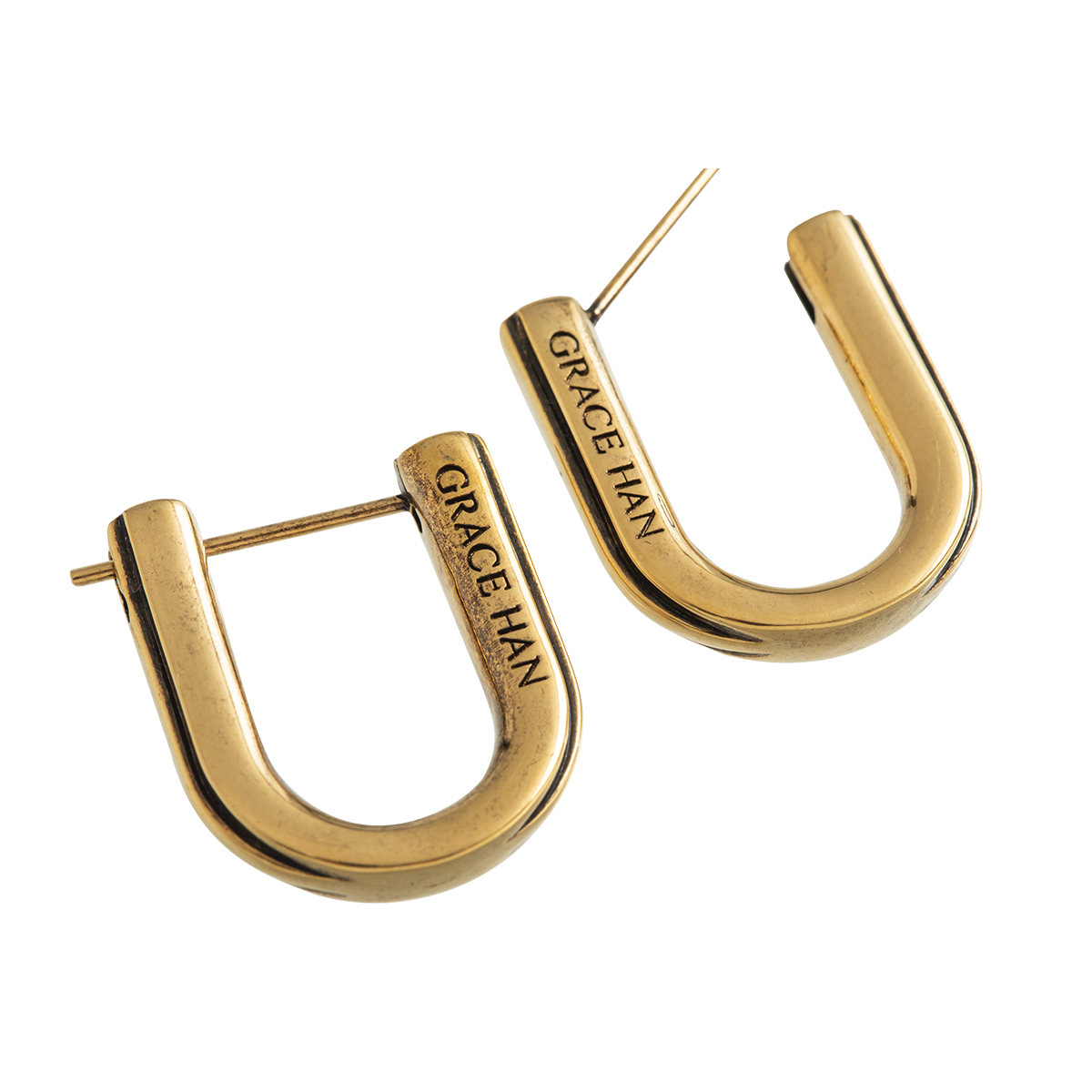 Ushapeearring Antiquegold Detail